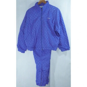 Sweatsuit Head 2 Piece Purple Zip leg Size L